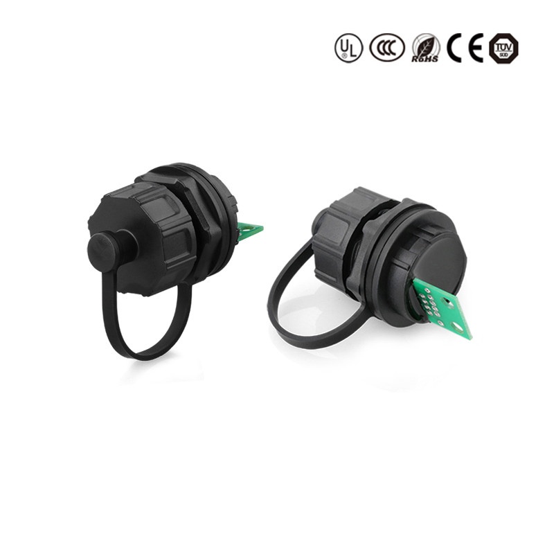8-Pin 8-Core Ethercon Network Cable Durable Cat5 BNC Panel Mount PCB Shielded Copper RJ45 Plastic Connector