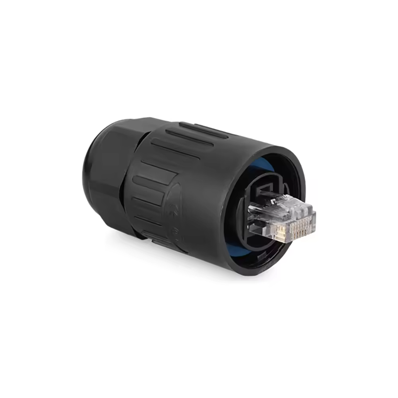 Cnlinko IP67 Waterproof RJ45 Ethernet Cable Connector 12V Power & Signal Outdoor Plug