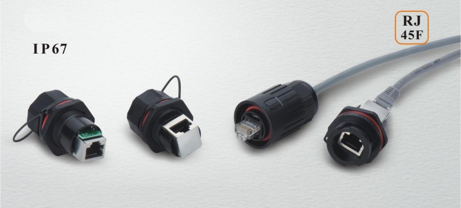 Weipu Waterproof RJ45 Female Socket Plug Connector with RJ45F71 Buckle Lock